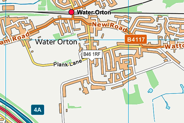 B46 1RF map - OS VectorMap District (Ordnance Survey)