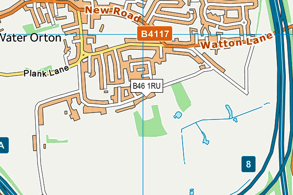 B46 1RU map - OS VectorMap District (Ordnance Survey)