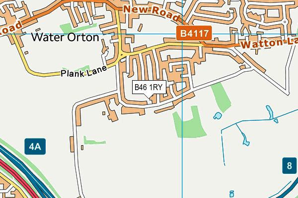 B46 1RY map - OS VectorMap District (Ordnance Survey)