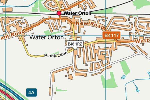 B46 1RZ map - OS VectorMap District (Ordnance Survey)