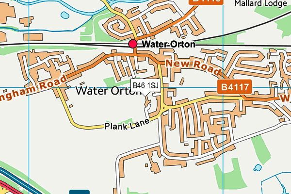 B46 1SJ map - OS VectorMap District (Ordnance Survey)
