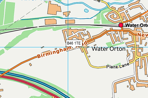 B46 1TE map - OS VectorMap District (Ordnance Survey)