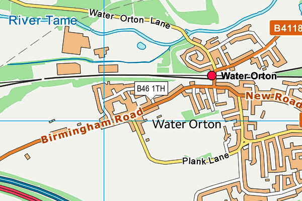 B46 1TH map - OS VectorMap District (Ordnance Survey)