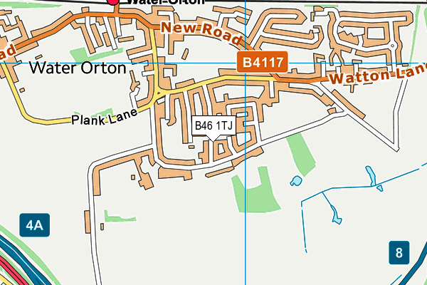 B46 1TJ map - OS VectorMap District (Ordnance Survey)