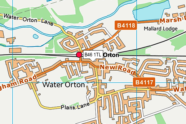 B46 1TL map - OS VectorMap District (Ordnance Survey)