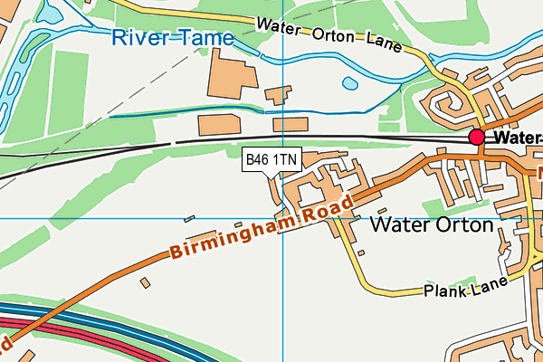 B46 1TN map - OS VectorMap District (Ordnance Survey)