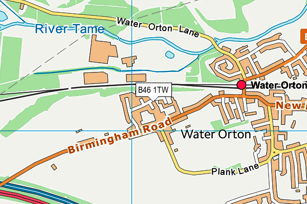 B46 1TW map - OS VectorMap District (Ordnance Survey)