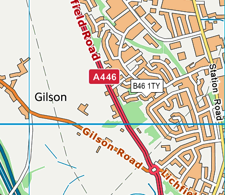 B46 1TY map - OS VectorMap District (Ordnance Survey)