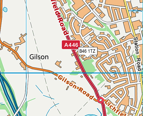 B46 1TZ map - OS VectorMap District (Ordnance Survey)