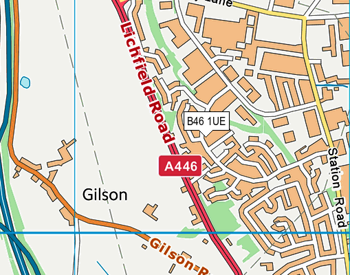 B46 1UE map - OS VectorMap District (Ordnance Survey)