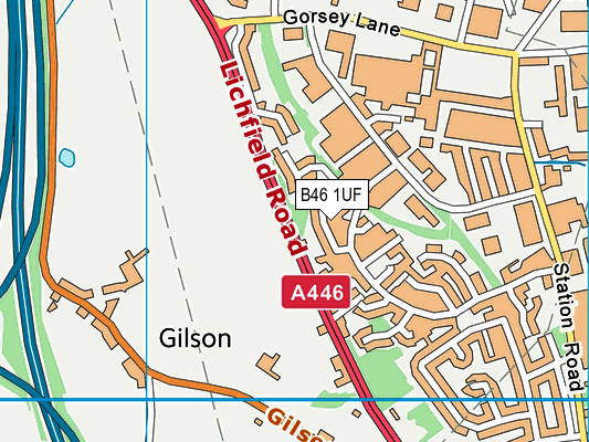 B46 1UF map - OS VectorMap District (Ordnance Survey)