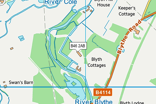 B46 2AB map - OS VectorMap District (Ordnance Survey)