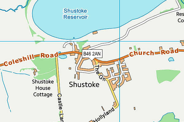 B46 2AN map - OS VectorMap District (Ordnance Survey)