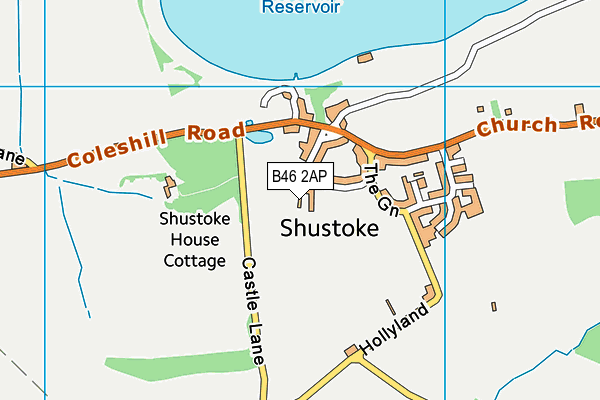 B46 2AP map - OS VectorMap District (Ordnance Survey)