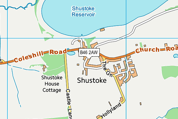 B46 2AW map - OS VectorMap District (Ordnance Survey)