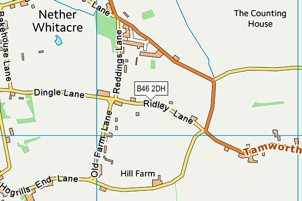 B46 2DH map - OS VectorMap District (Ordnance Survey)