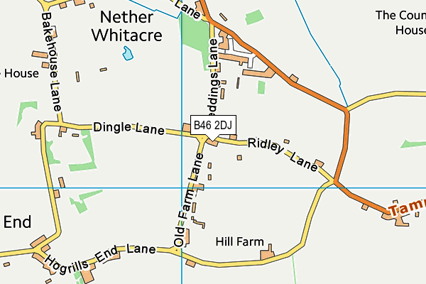 B46 2DJ map - OS VectorMap District (Ordnance Survey)