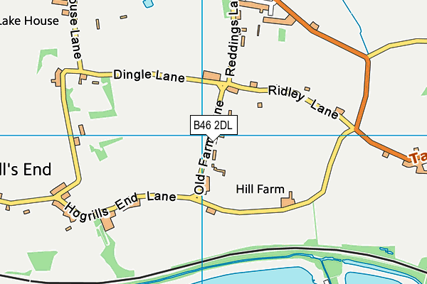 B46 2DL map - OS VectorMap District (Ordnance Survey)