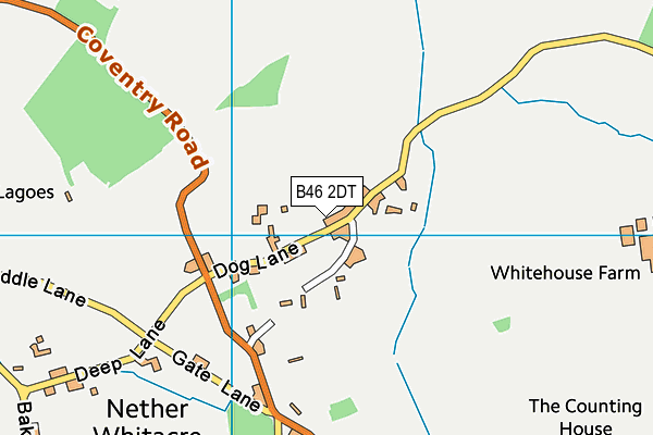 B46 2DT map - OS VectorMap District (Ordnance Survey)