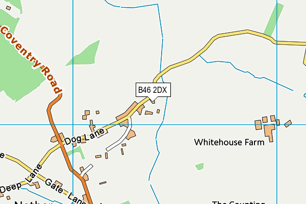 B46 2DX map - OS VectorMap District (Ordnance Survey)