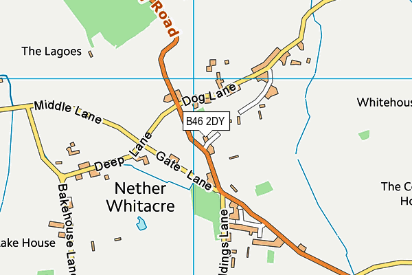 B46 2DY map - OS VectorMap District (Ordnance Survey)