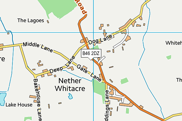 B46 2DZ map - OS VectorMap District (Ordnance Survey)