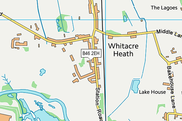 Nether Whitacre Village Hall map (B46 2EH) - OS VectorMap District (Ordnance Survey)