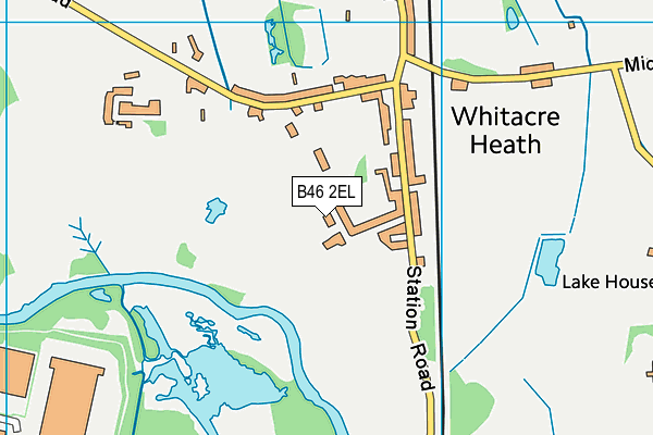 B46 2EL map - OS VectorMap District (Ordnance Survey)