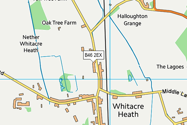 B46 2EX map - OS VectorMap District (Ordnance Survey)