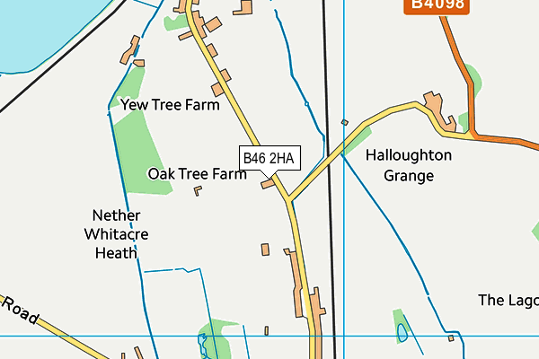 B46 2HA map - OS VectorMap District (Ordnance Survey)