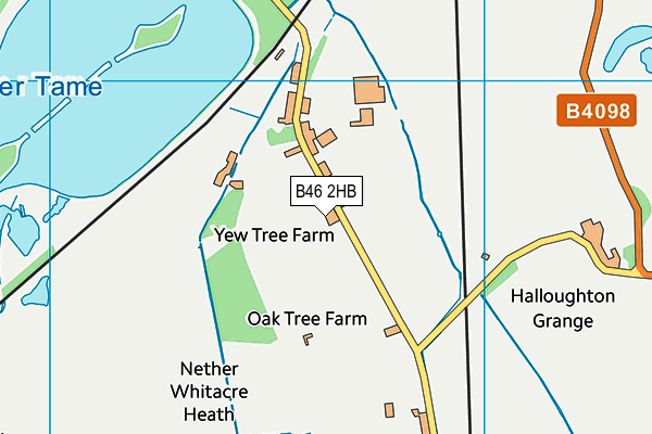 B46 2HB map - OS VectorMap District (Ordnance Survey)