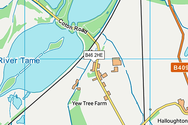 B46 2HE map - OS VectorMap District (Ordnance Survey)