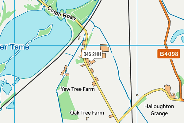 B46 2HH map - OS VectorMap District (Ordnance Survey)
