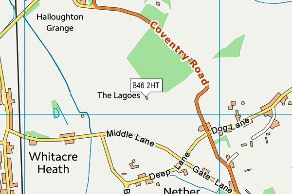 B46 2HT map - OS VectorMap District (Ordnance Survey)