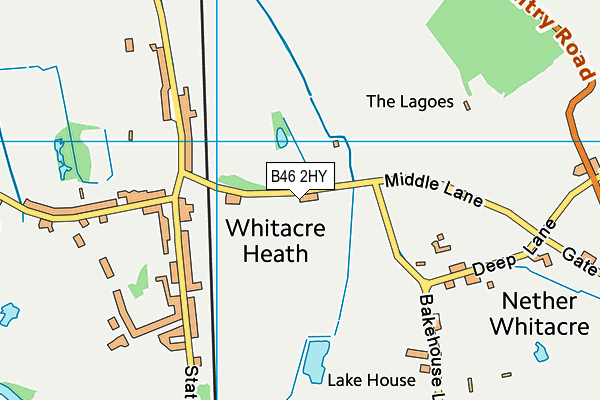 B46 2HY map - OS VectorMap District (Ordnance Survey)