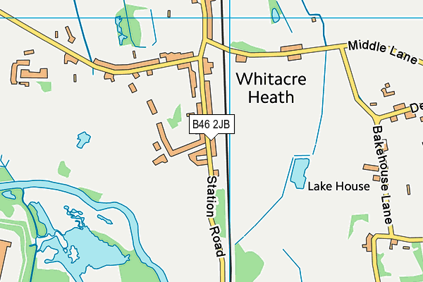 B46 2JB map - OS VectorMap District (Ordnance Survey)