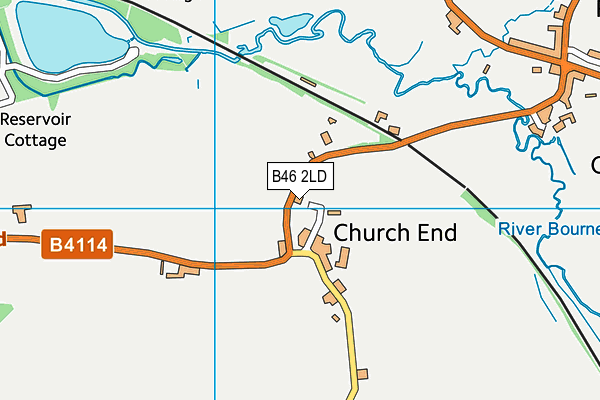 B46 2LD map - OS VectorMap District (Ordnance Survey)