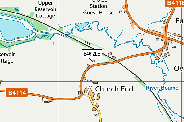 B46 2LE map - OS VectorMap District (Ordnance Survey)