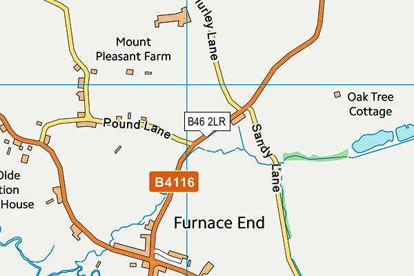 B46 2LR map - OS VectorMap District (Ordnance Survey)