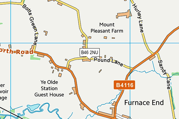B46 2NU map - OS VectorMap District (Ordnance Survey)