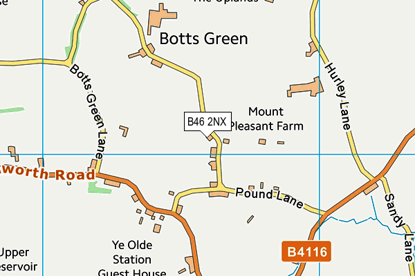 B46 2NX map - OS VectorMap District (Ordnance Survey)