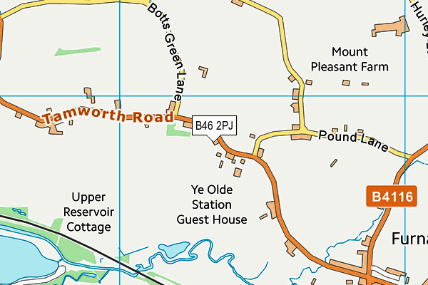 B46 2PJ map - OS VectorMap District (Ordnance Survey)