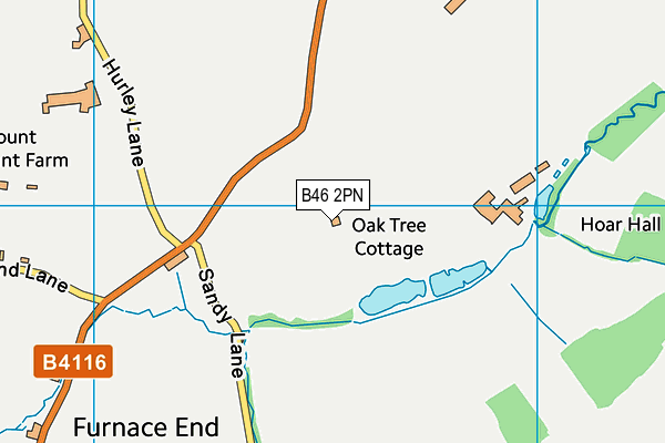 B46 2PN map - OS VectorMap District (Ordnance Survey)