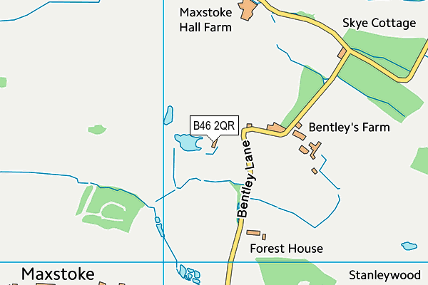 B46 2QR map - OS VectorMap District (Ordnance Survey)