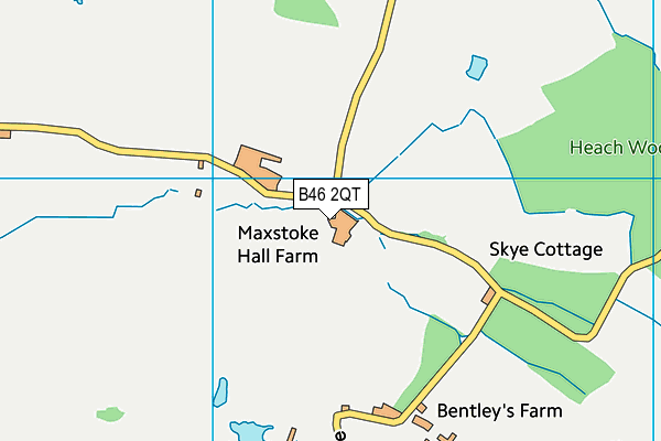 B46 2QT map - OS VectorMap District (Ordnance Survey)