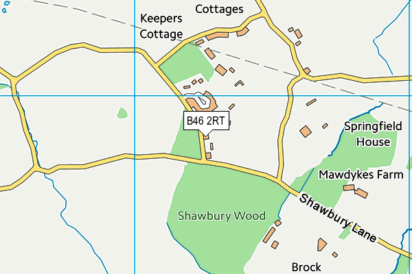 B46 2RT map - OS VectorMap District (Ordnance Survey)