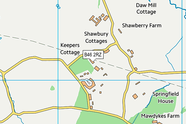 B46 2RZ map - OS VectorMap District (Ordnance Survey)