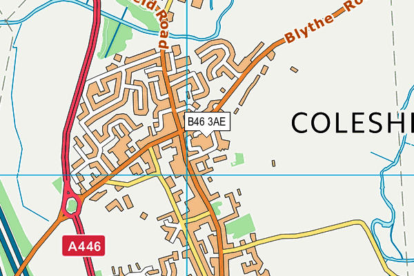 B46 3AE map - OS VectorMap District (Ordnance Survey)