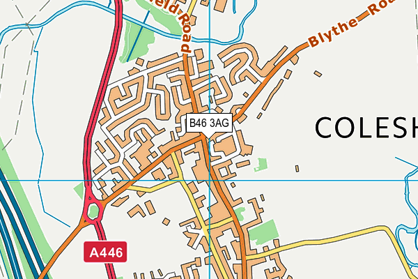 B46 3AG map - OS VectorMap District (Ordnance Survey)