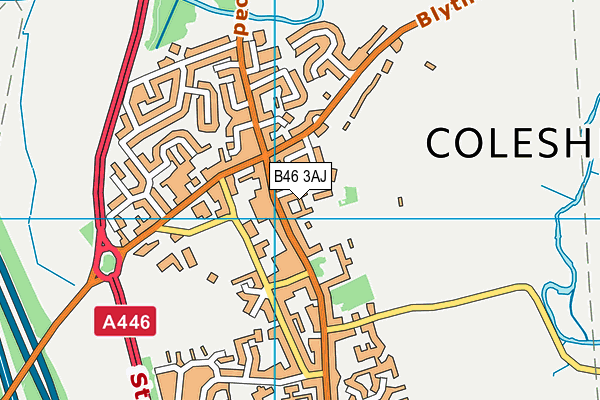 B46 3AJ map - OS VectorMap District (Ordnance Survey)